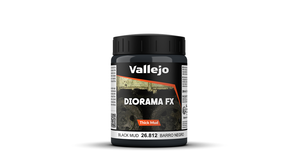 Vallejo - Diorama FX Thick Mud Textures Black Thick Mud 200 ml