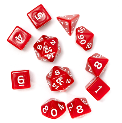 Sirius Dice - D&D New Adventurer Set - Red Dice