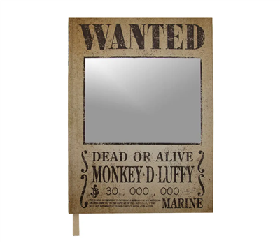 Hard Cover Notebook Mirror Wanted - One Piece