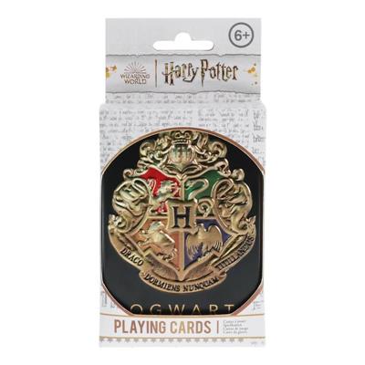 Harry Potter Hogwarts Playing Cards in a Tin Black