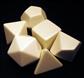 Chessex Opaque Polyhedral Set of 6 blank dice - Opaque Polyhedral White Set of 6 blank dice